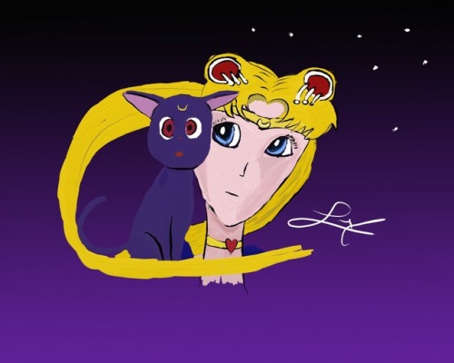 randomsketchesbypib:Sailor Moon sketch - a challenge from my niece.