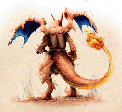 nerdsandgamersftw:  Beautiful Pokemon Artwork  Media & Materials used: Watercolour, ink, vivid, texture, mechanical pencils, ink pens, twink, adobe Photoshop cs5Total time taken: 250 hoursProject type: Commission / Personal  By Jeremy Kyle