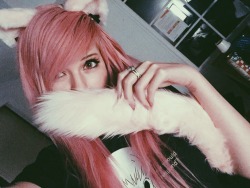 Kittensplaypenshop: Pink Cat Ears (No Inner Fur)28″ Pink Cat Tail 