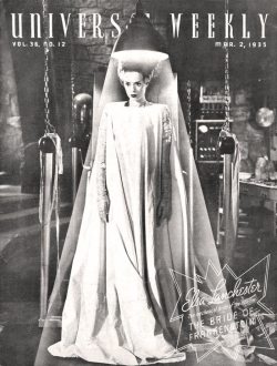 Damsellover:  Universal Weekly Cover For The Bride Of Frankenstein (1935). 