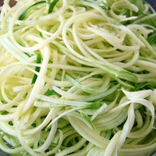 These tromboncino squash are so perfect for making veggie pasta with! So glad they&rsquo;re grow