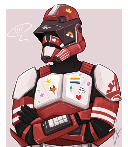 Thorn Slapped The Stickers On His Armor But He Wont Admit That He Likes Them
