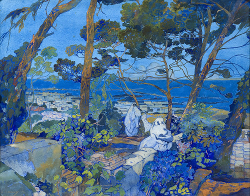 jes68: Léon Cauvy (1874-1933), Port d’Alger, vue de la ville, 1922.