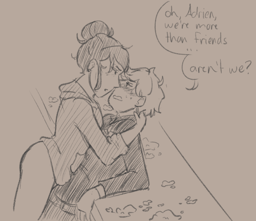 If That Scene Was Just A Bit More Steamy :) Quick Doodle Based On @buggachats Bakery Enemies AU Bc I