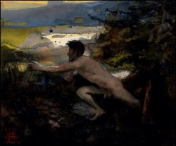 Gay-Art-And-More:  Splendidgeryon:  Philip Gladstone:  “The Catch” (Private Collection)