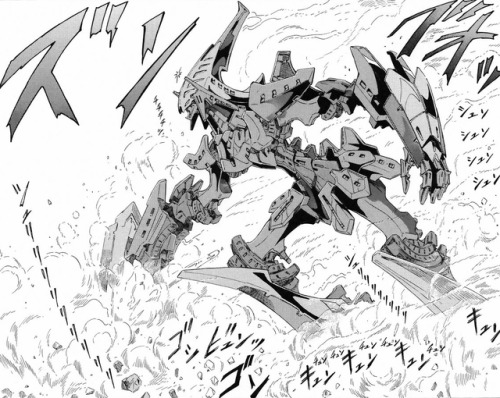 the-bang-doll:  Mamoru Nagano’s original draft for the L-Gaim next to Hayao Miyazaki’s o
