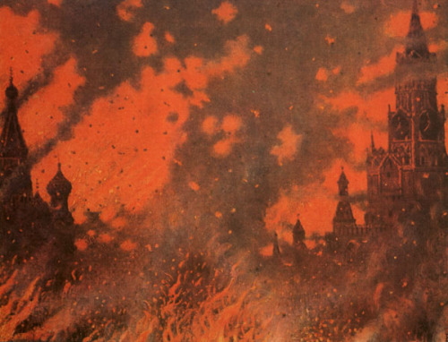 artist-vereshchagin: Fire of Zamoskvorechye, 1896, Vasily Vereshchagin