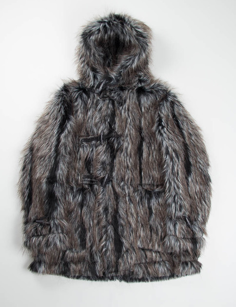 thebureaubelfast.com - Engineered Garments Grey Fake Fur Duffle Coat