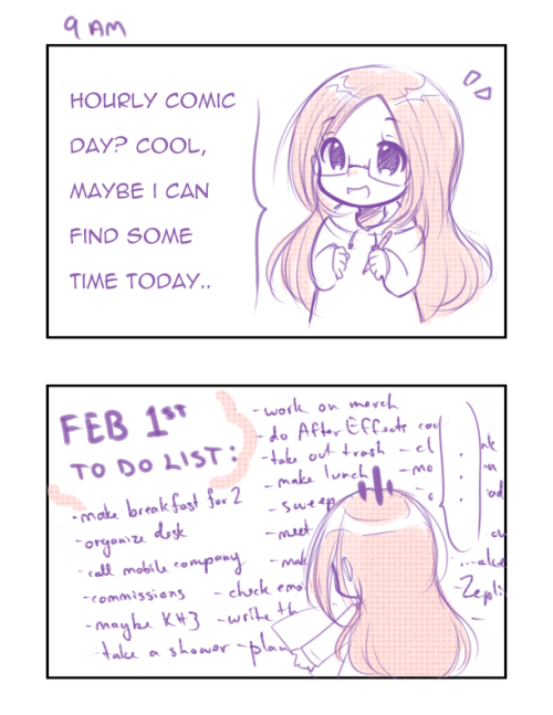 Hourly comic day doodles but I couldn’t do every hour;