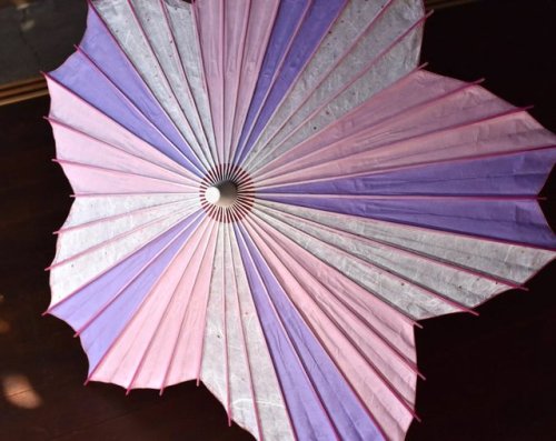 Sakura wagasa, a traditional Japanese umbrella hand made by the specialist Kasabiyori