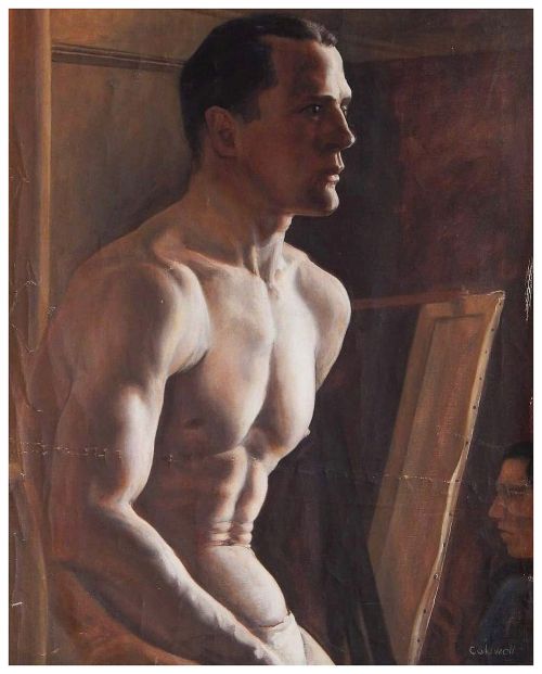beyond-the-pale:   “Male Nude in the Artist’s Studio”, 1930s From John Potvin