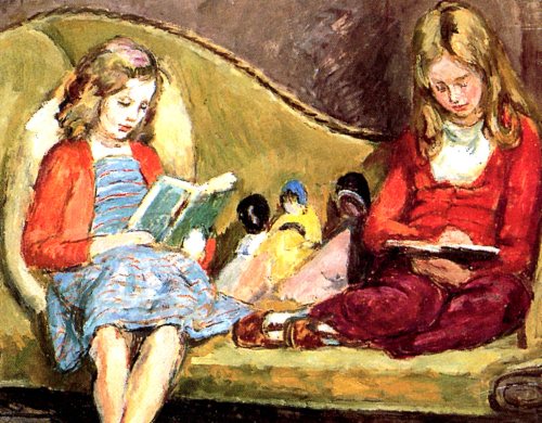 Amaryllis and Henrietta (1952). Vanessa Bell (English, 1879-1961). Oil on canvas. Bell was Virginia 