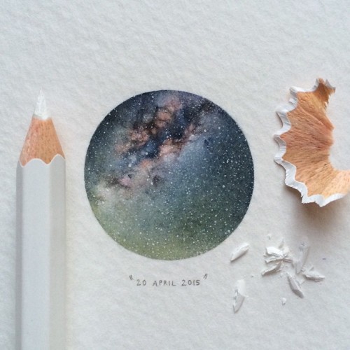 paintingsforants: Day 28/100 (8/25 #microcosmmondays). The Milky Way as seen from Sutherland in the 