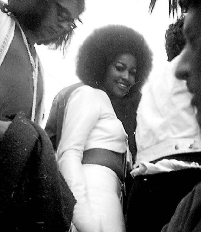 5th July 1969 - Marsha Hunt attending at Rolling Stones Hyde Park concert tribute to Brian Jones.

From:...