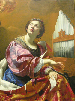 artmastered:  Simon Vouet, Saint Cecilia, c.1626 