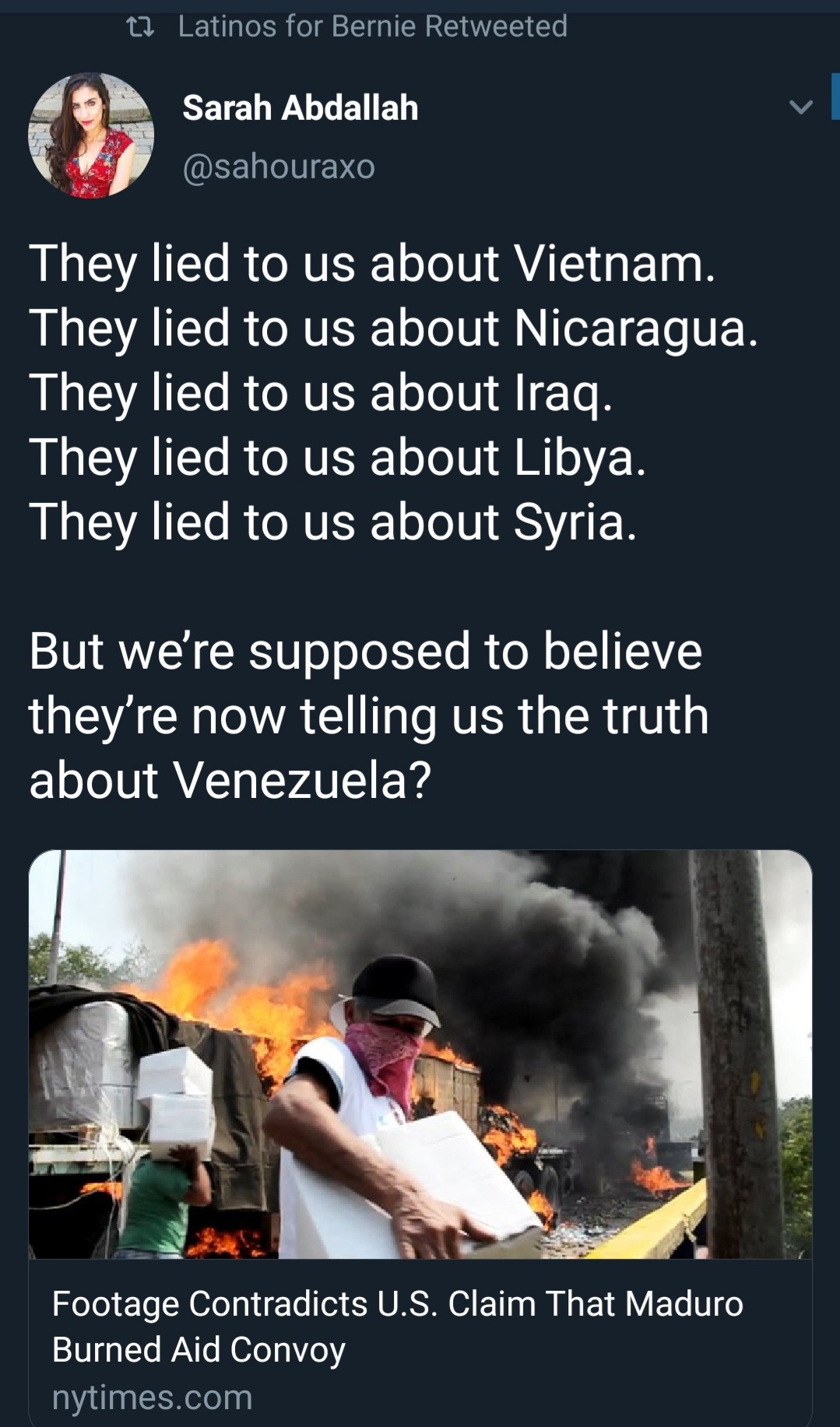 anexperimentallife: https://www.nytimes.com/2019/03/10/world/americas/venezuela-aid-fire-video.html#click=https://t.co/jot1xiuP9i