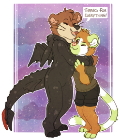 fudge-the-otter:Without this person I wouldn’t even have Fudge today… Thank you so much @soothe-bell for everything it means the world to me!!! &lt;3 D’aww~ :3