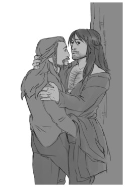 kaciart:  I was asking for word prompts, and Minu suggested ‘Witness’ And to go with one of the dwarves seemed a bit too easy so perhaps soemthing a bit more sinister. “Kili, why have you—” “Can you reach my bow?” 