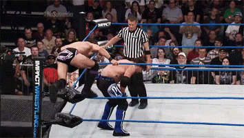 sxe-leonardo:  AJ Styles hits the Pele Kick & a Super Styles Clash!  This was awesome! Yeah given the time cuts being on free TV sucked but still an amazing performance by these two!
