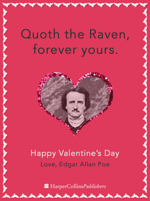 harpercollins:If famous writers sent Valentines …