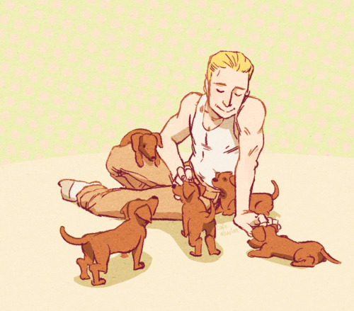 cafesaturne: Hello new followers here’s a picture of Germany with daschunds. Don’t go I&