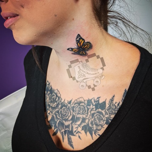 Tiny birthday butterfly for Corina! And I couldn’t resist including the healed shot of her che