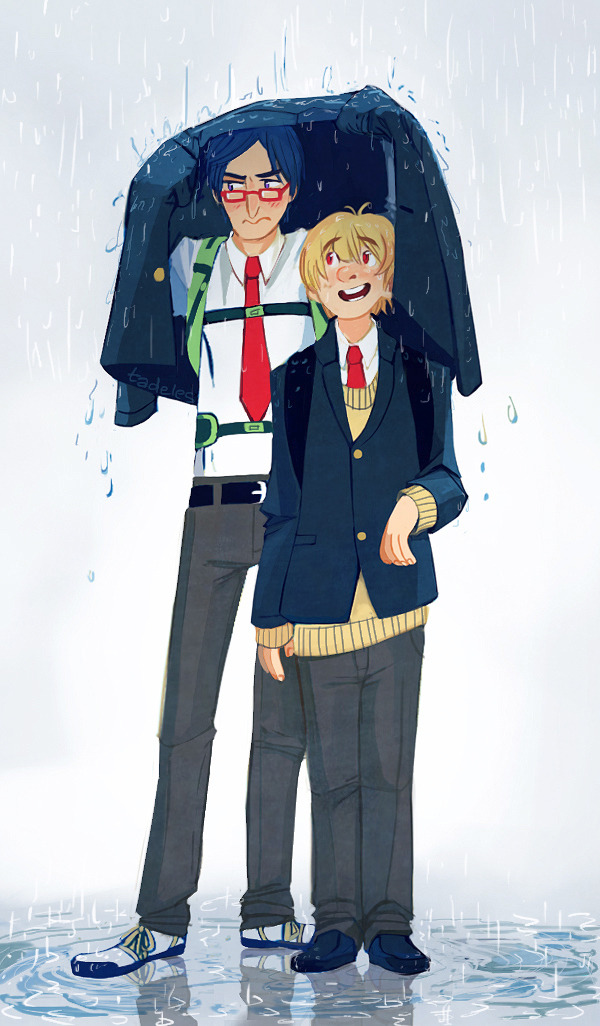 gilbert-sprussianprincess:  tadeles:  tadeles:  rainy day（´‿｀）    Makoto’s