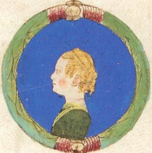 Illustrations from an Italian Renaissance manuscript “Genealogia dei Principi d'Este”, c. 1476