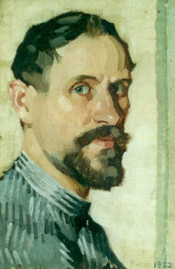   ‘Self Portrait’ by Pierre Adolphe Valette teacher of LS Lowry at Robert Perera Fine Art Gallery of Lymington  