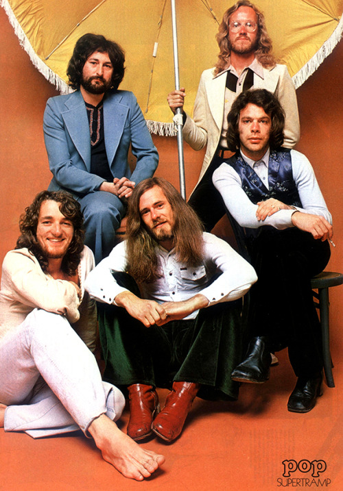 Supertramp, poster from swiss magazine POP, 1977Roger Hodgson, Rick Davies, Dougie Thomson, John Hel