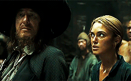 charlesdances:Hector Barbossa & Elizabeth Swann (extended from this post: X)#These two had such 