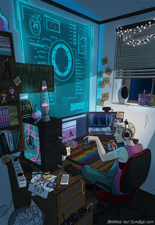 brenna-ivy: I’ve worked way too long on this, but it’s finished! The Modern Male Witch: Home Office!