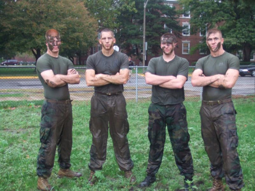 paintedguys:  I feel safer with these studs protecting our freedom 