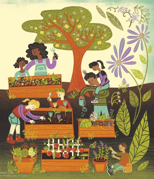 Learning outside! What plant babies did you grow this year? illustration from my book What’s Inside 