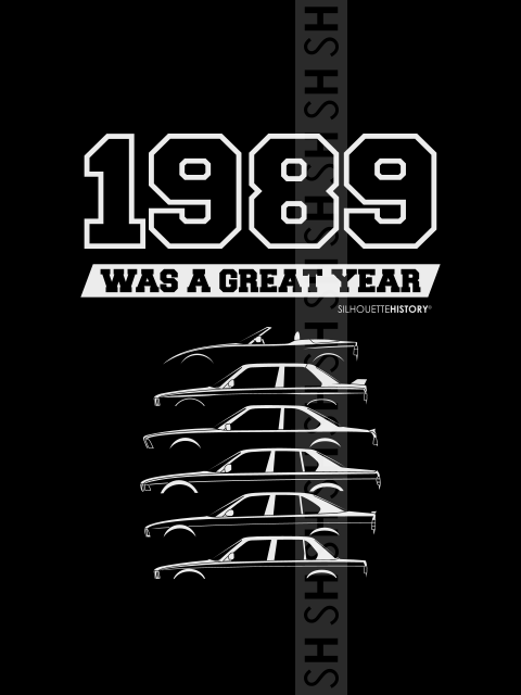 1989 Bavarian SilhouetteHistory
1989 was a great year with great cars in BMW line-up, like Z1, M3 (E30), 6-series (E24), 7-series (E32), 5-series (E34) and 3-series (E30)
Home | Prints & Tees | Special Tees | FB | IG | Twitter | Ask