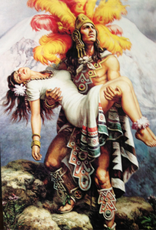stephane-miroux:Iztaccíhuatl was a princess who fell in love with one of her father’s warriors, Popo