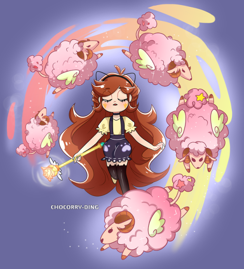 chocorry-ding: Sunnia’s healing spell.Wool is made up of marshmallows, which can restore stren