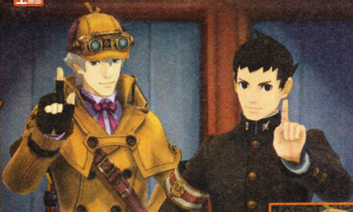 tinycartridge:Here’s Sherlock Holmes in the Great Ace Attorney ⊟The little girl is Capcom