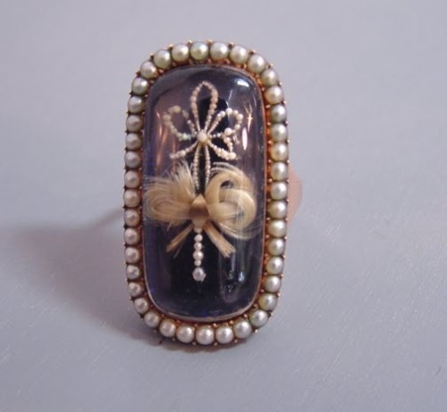 sixpenceee:  VICTORIAN MOURNING JEWELRY  During the Victorian era, it was common to wear “mourning jewelry”. This jewelry typically included hair from deceased loved one. The deceased loved one’s hair would be carefully arranged within the brooch,