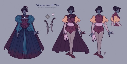 Nienore Ara Te'NarHere is the reference sheet of my OC Nienore! She has a really important role to p