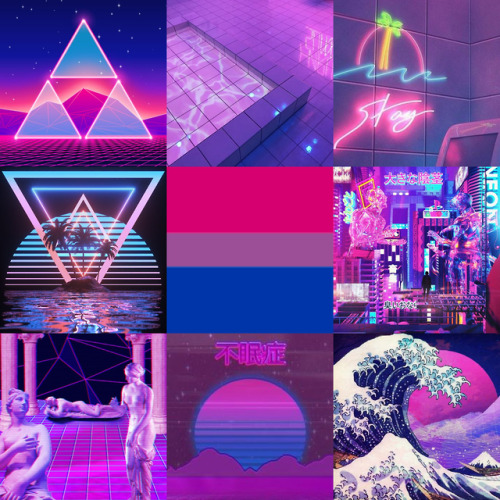 Bisexual Vaporwave Moodboard for anon! <3