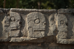 Ancientart:  The Maya ‘Wall Of Skulls’ (Tzompantli) At Chichén Itzá, Yucatan,