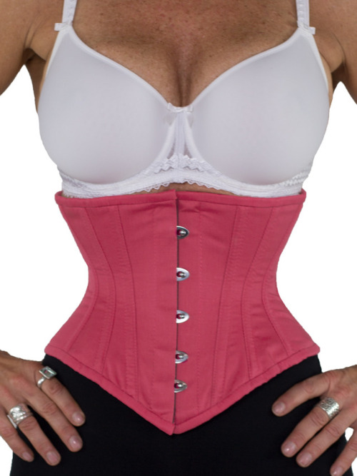 orchardcorset: NEW CORSETS!  Raspberry pink cotton and aqua cotton CS-201 corsets!