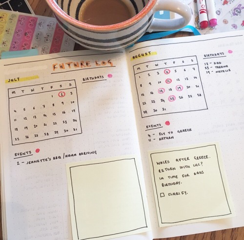 rhiannon-rambles:  planner pics! re-drawn future log, “my ideal day,” this weeks spread 