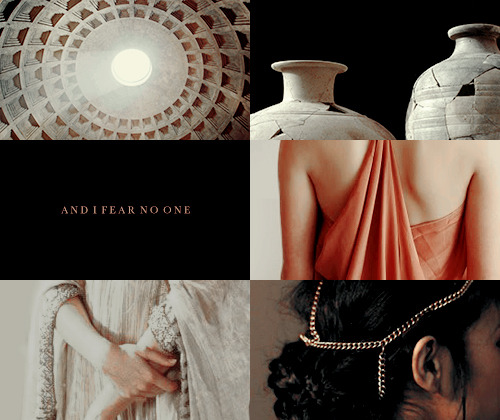 bloodiedteeth:I am Athena. Before that I was Thea, singer and slave and lover of gladiators. Before 