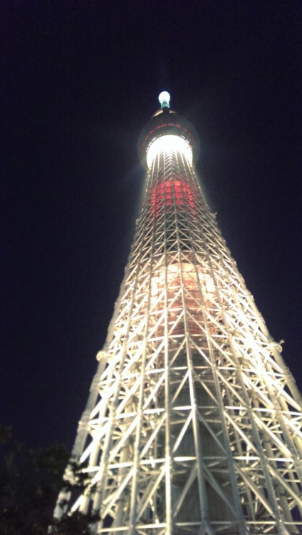 A few pics from Tokyo Skytree! The third one even shows the beautiful crescent moon we had today. Sa