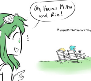                  (small note: gumi is missing her sunglasses in some panels whoops)