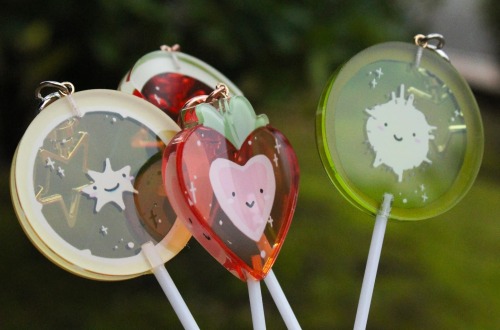 Fruit Lollipop Charms // Saildraws on Etsy