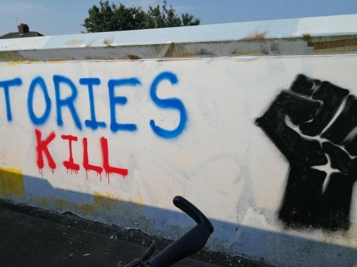 &lsquo;Tories Kill&rsquo; seen in York, UK