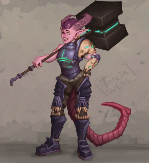 Just a tiefling with a big hammer and good intentions.One piece in my journey to get more confortabl